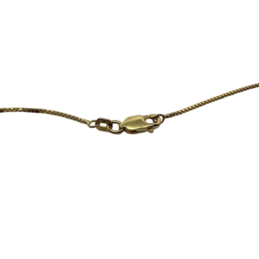 Italian Sterling Silver 925 Gold Vermeil Box Chain Necklace 21" Gold Tone - Picture 8 of 9